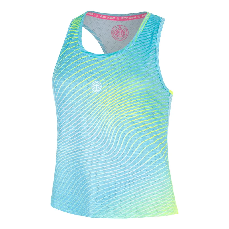 Out of Control Racerback Tank-Top Damen-hellblau, neongelb