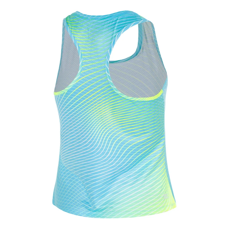 Out of Control Racerback Tank-Top Damen-hellblau, neongelb