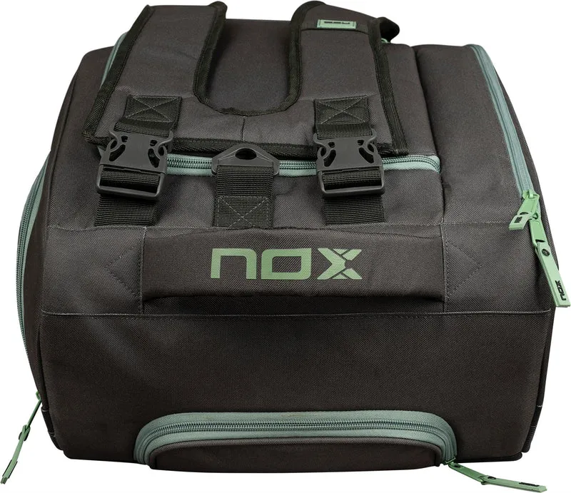 NOX AT10 Competition Trolley Padel Racket Bag - Black / Green