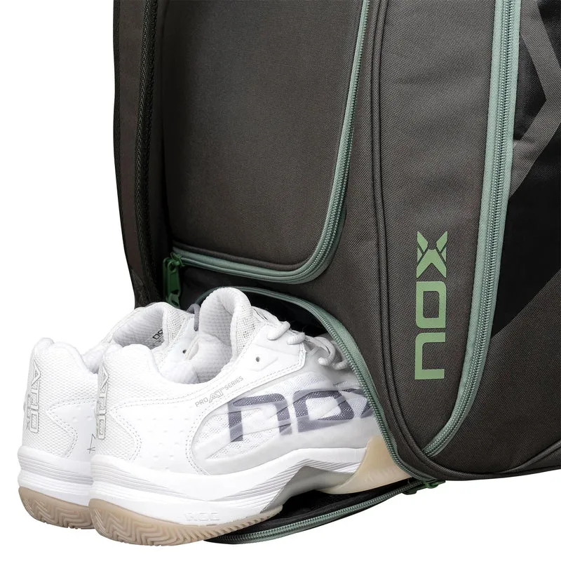 NOX AT10 Competition Trolley Padel Racket Bag - Black / Green