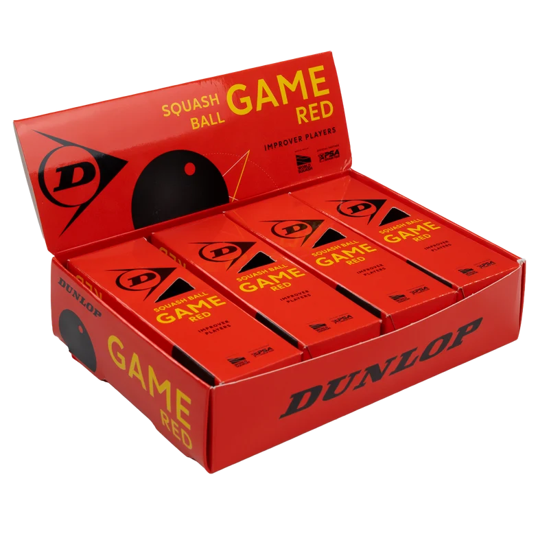 Dunlop GAME Red Squash Ball - Dozen