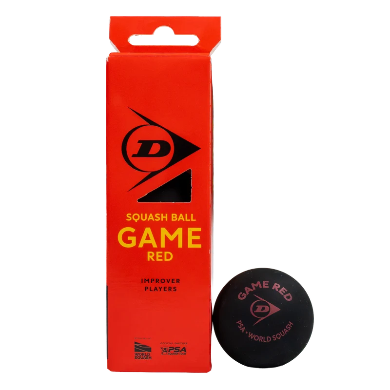 Dunlop GAME Red Squash Ball - 3 Ball Box