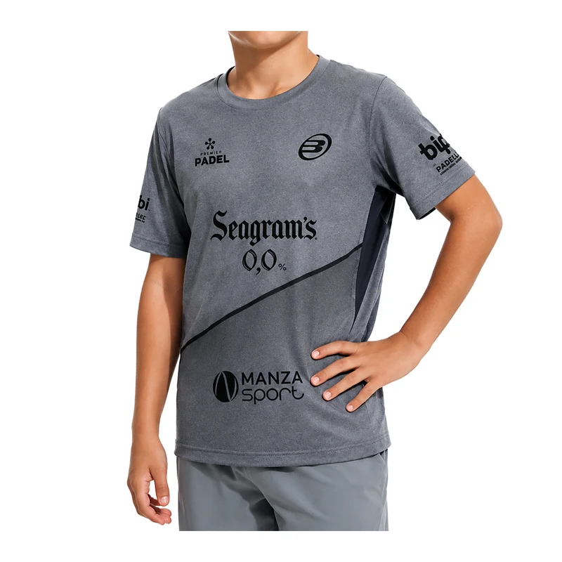 BULLPADEL MENSA JR Gris FW26 PAQUITO NAVARRO (Camiseta Oficial)
