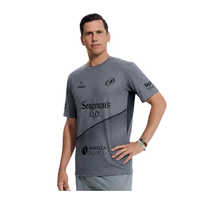 BULLPADEL MENSA Gris FW26 PAQUITO NAVARRO (Camiseta Oficial)