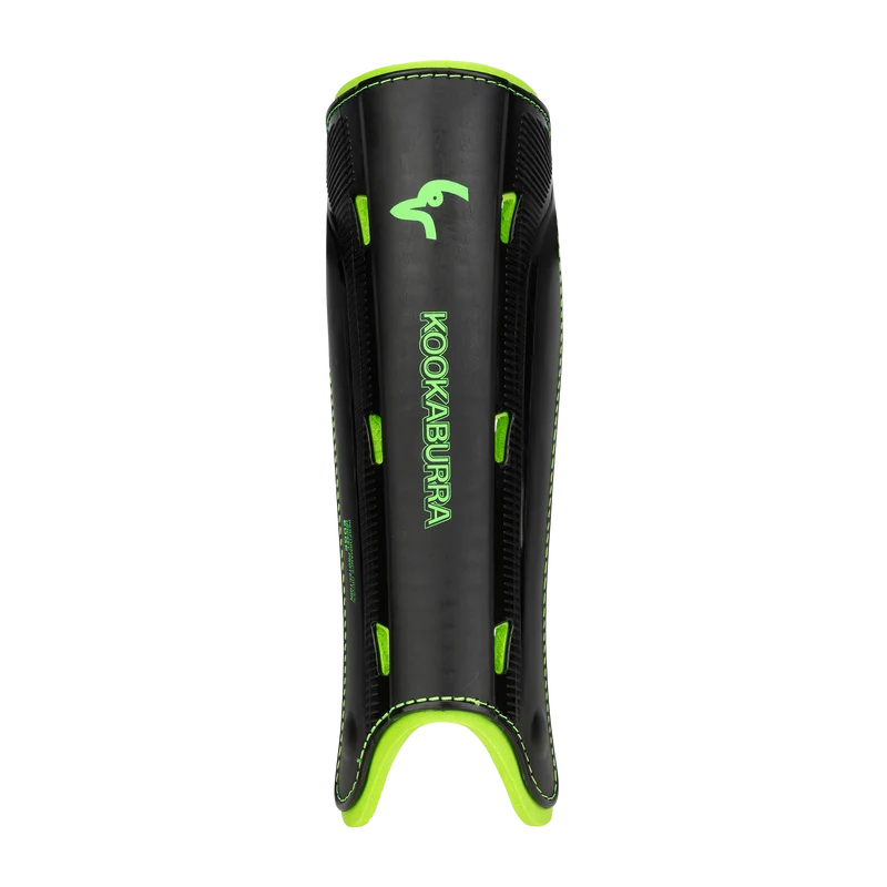 Kookaburra Edge Shin Guards Black/Lime 26/27