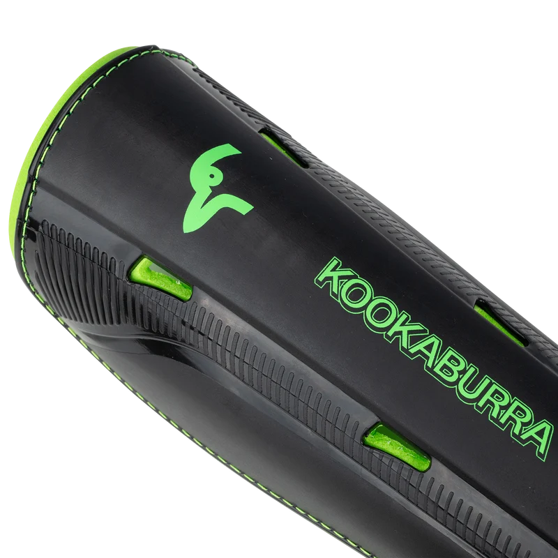 Kookaburra Edge Shin Guards Black/Lime 26/27