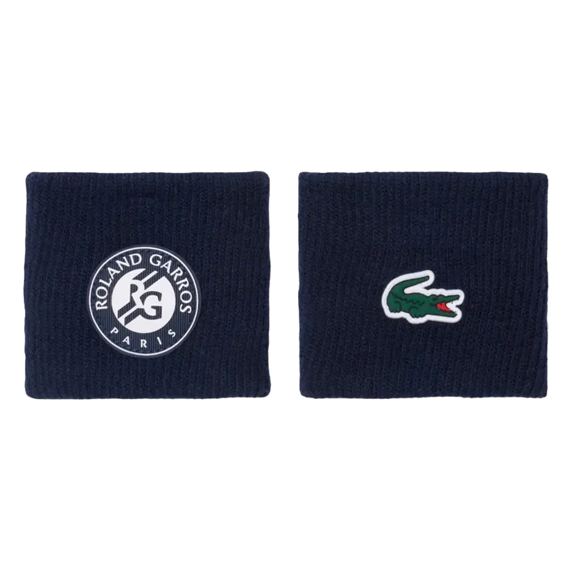 Muñequeras Lacoste Roland Garros Azul Marino 2026