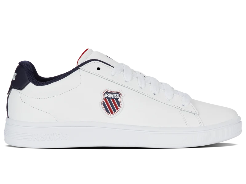 04412-983-M | COURT SHIELD II | WHITE/PEACOAT/SAMBA RED