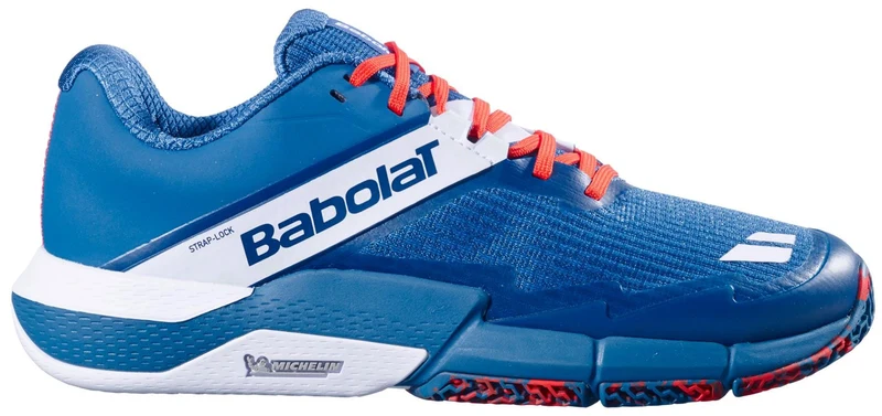 Babolat Movea 2 Mens Padel Shoes - Seaport / Cherry Tomato