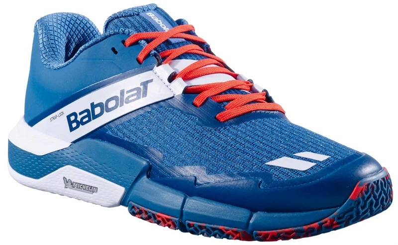 Babolat Movea 2 Mens Padel Shoes - Seaport / Cherry Tomato