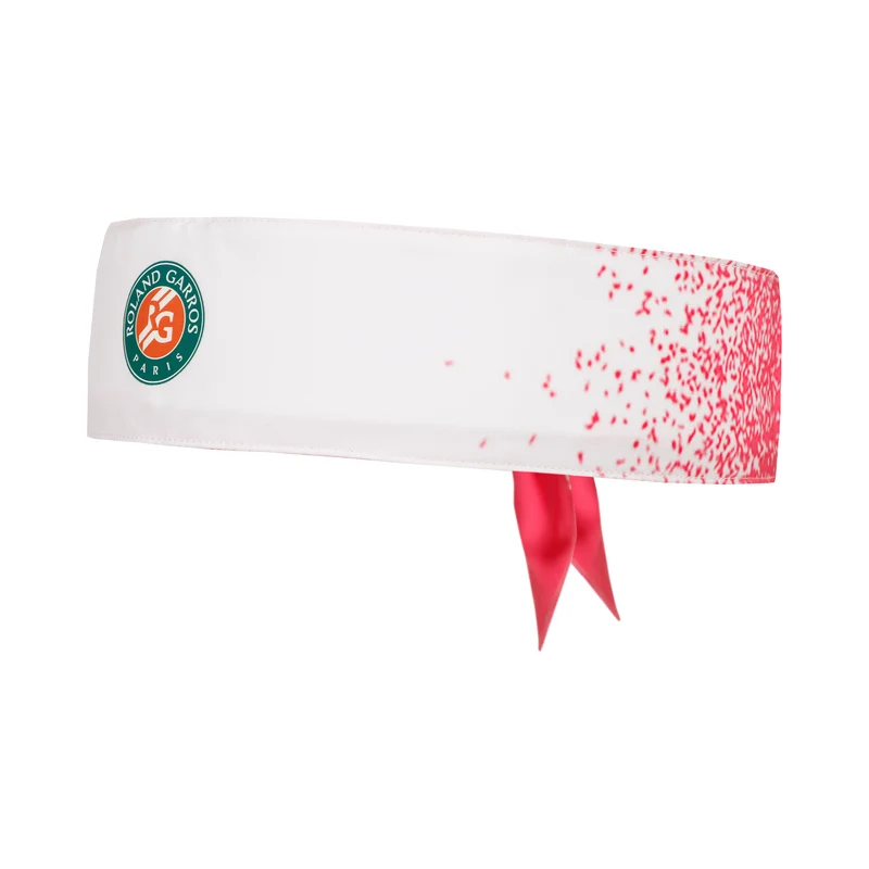 Roalnd Garros Performance Bandana Unisex - weiß, rosa