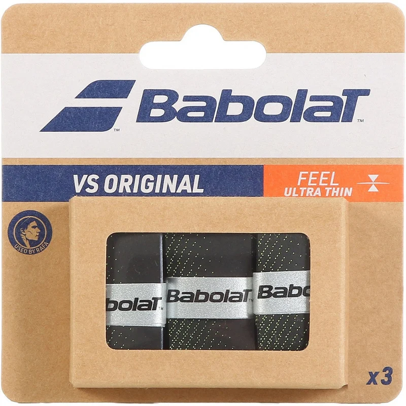 Babolat VS Original Feel Overgrip 3 er Pack Schwarz/Gelb