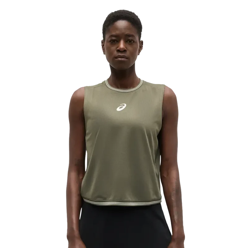 Camiseta de Tirantes Asics Game Dark Olive Mujer 2026