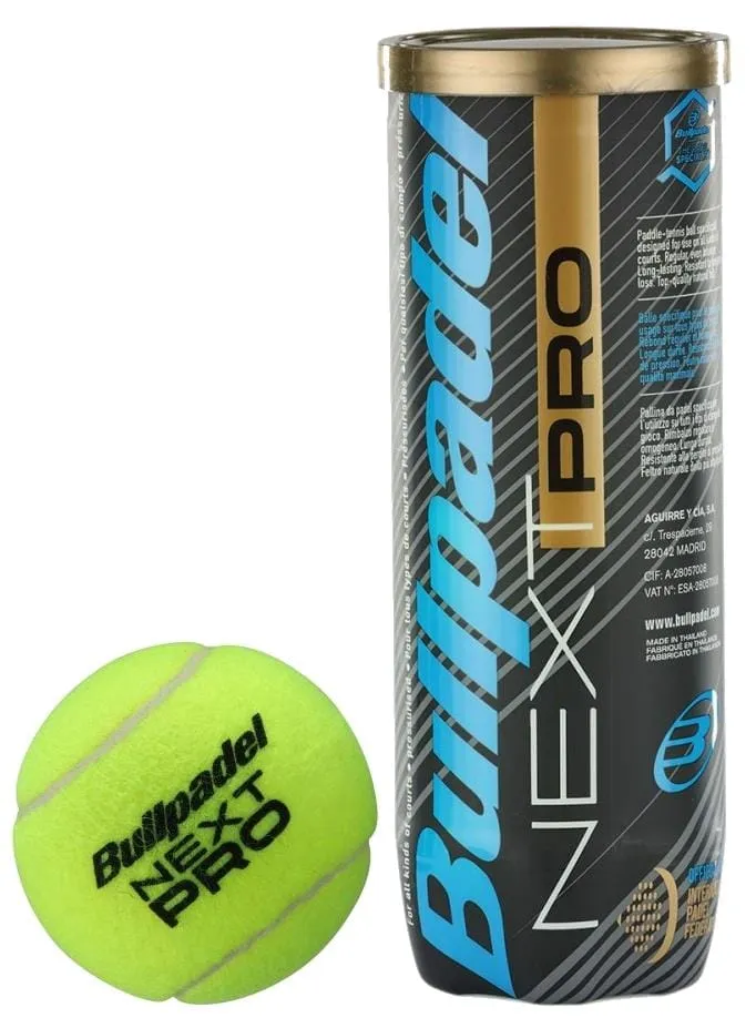 Bullpadel NEXT Pro Padel Balls - 3 Ball Tube