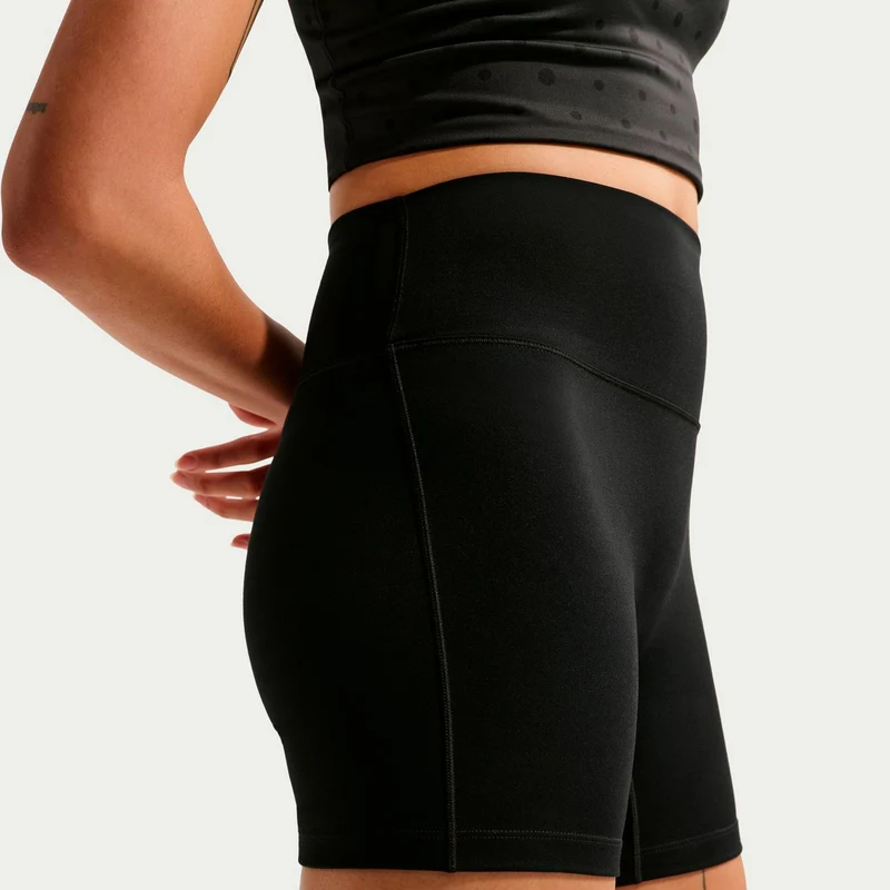 High-Waist 5in Biker Shorts Damen - schwarz
