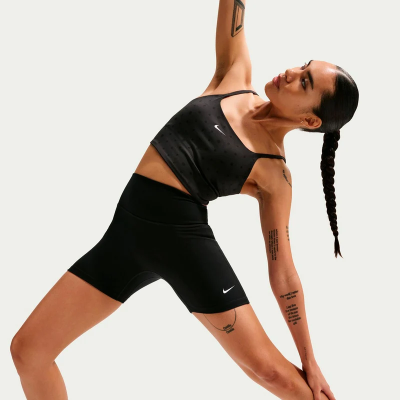 High-Waist 5in Biker Shorts Damen - schwarz