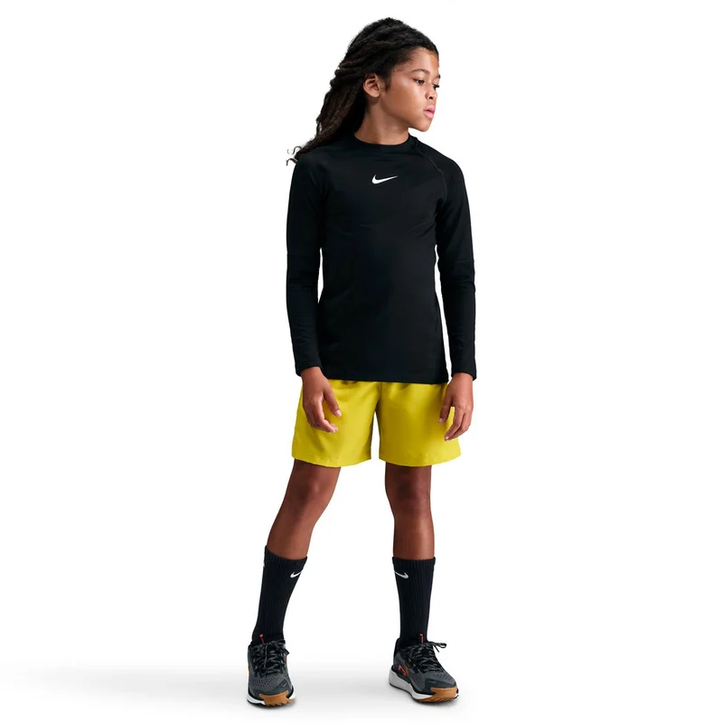 Dri-Fit Crewneck Longsleeve Jungen - schwarz