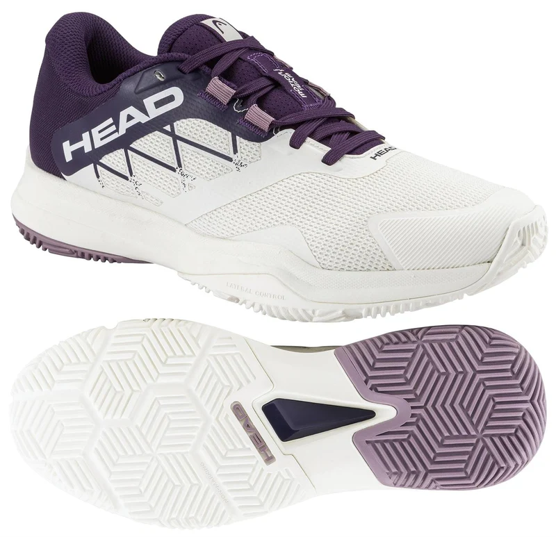 HEAD Motion Team 1.5 Womens Padel Shoes - Chalk White / Purple