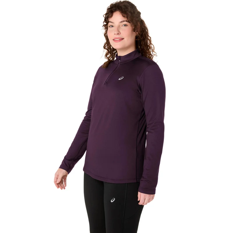 Core 1/2 Zip Winter Laufshirt Damen - weinrot