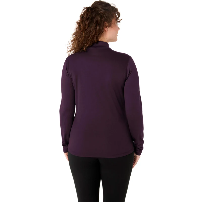Core 1/2 Zip Winter Laufshirt Damen - weinrot