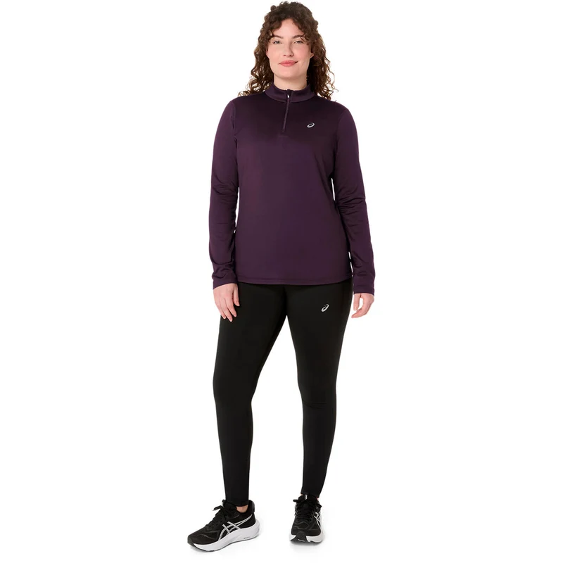 Core 1/2 Zip Winter Laufshirt Damen - weinrot
