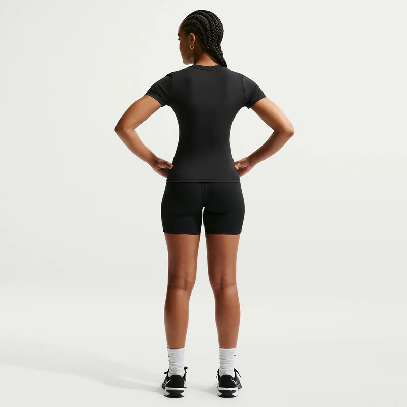 One Fitted T-Shirt Damen - schwarz