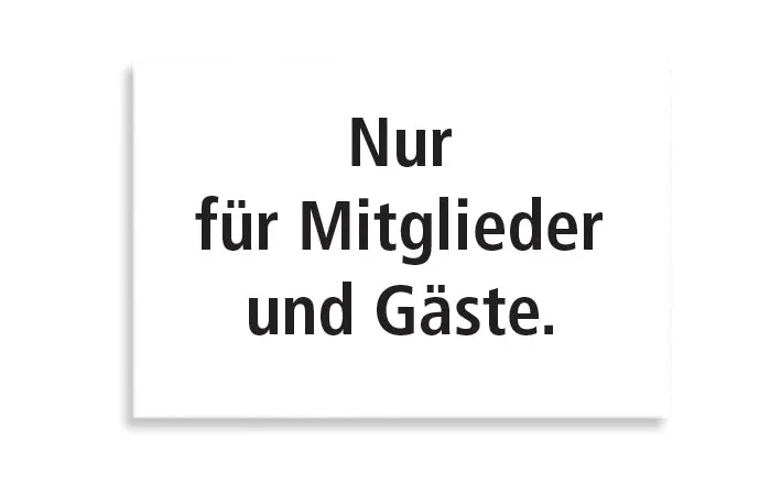 Tennisplatz Hinweisschild „Nur für Mitglieder und Gäste“