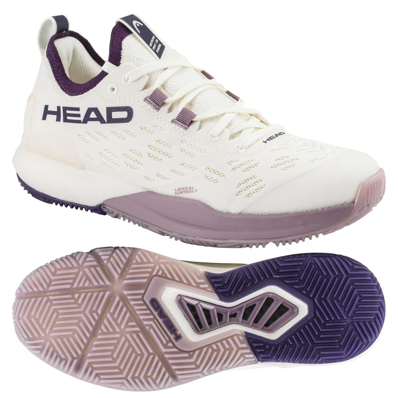 HEAD Motion Pro 1.5 Womens Padel Shoes - Chalk White / Purple