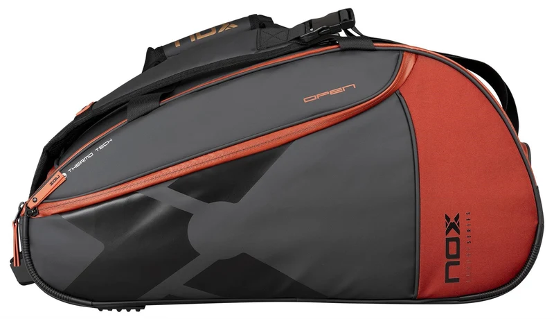 NOX Luxury Open Series Padel Racket Bag - Black / Red