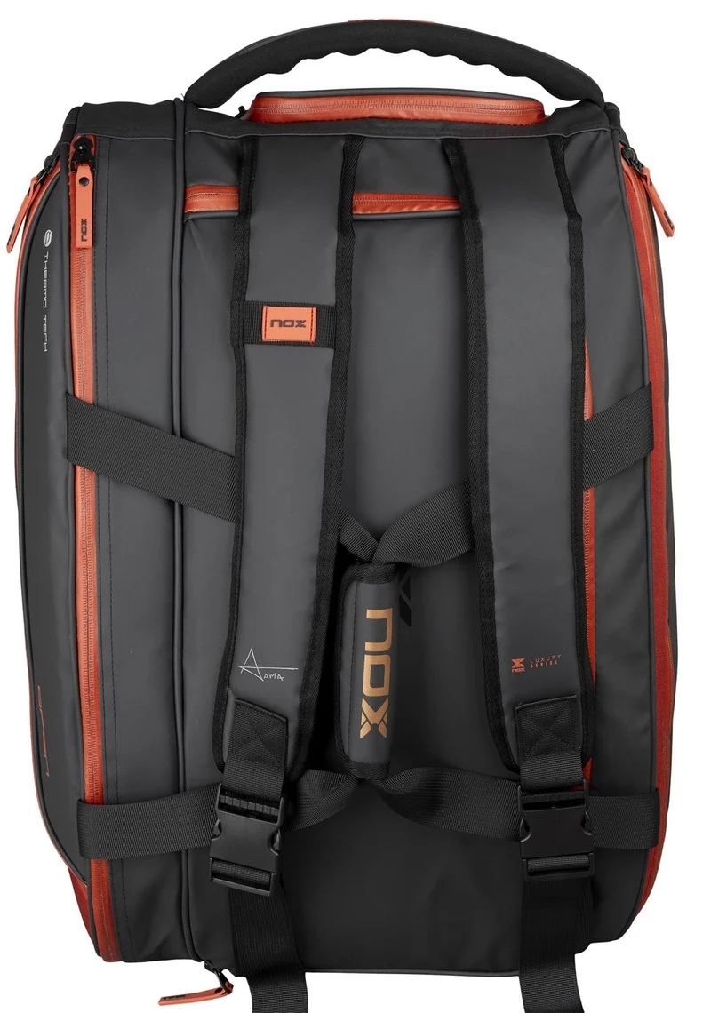 NOX Luxury Open Series Padel Racket Bag - Black / Red