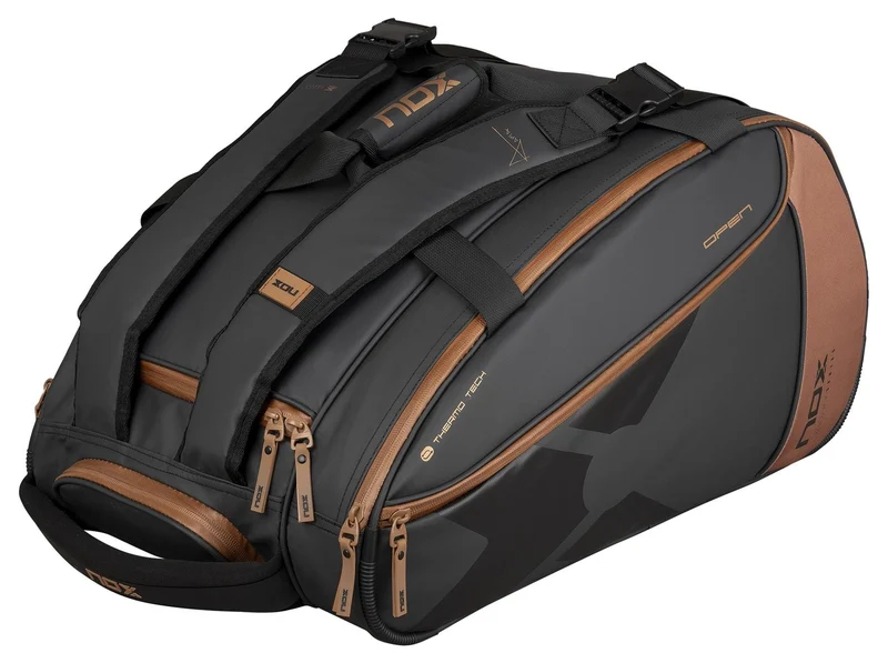 NOX Luxury Open Series Padel Racket Bag - Black / Brown