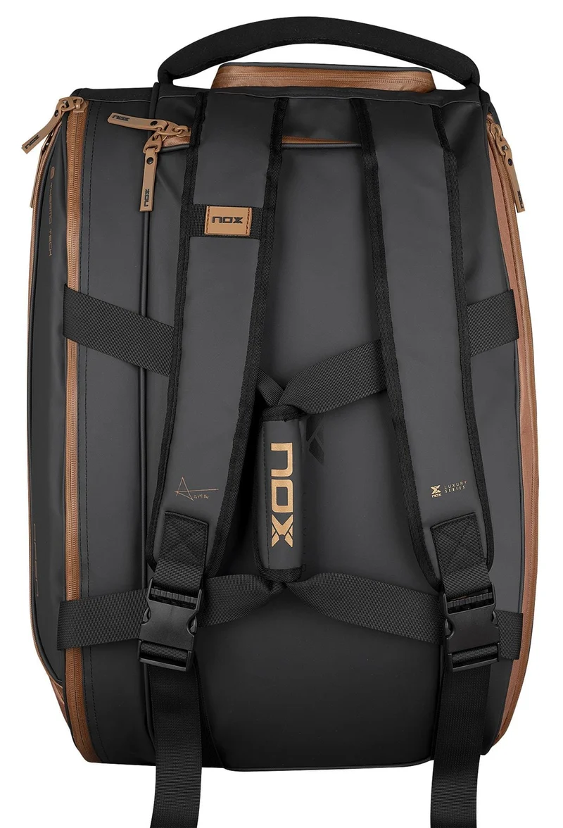 NOX Luxury Open Series Padel Racket Bag - Black / Brown