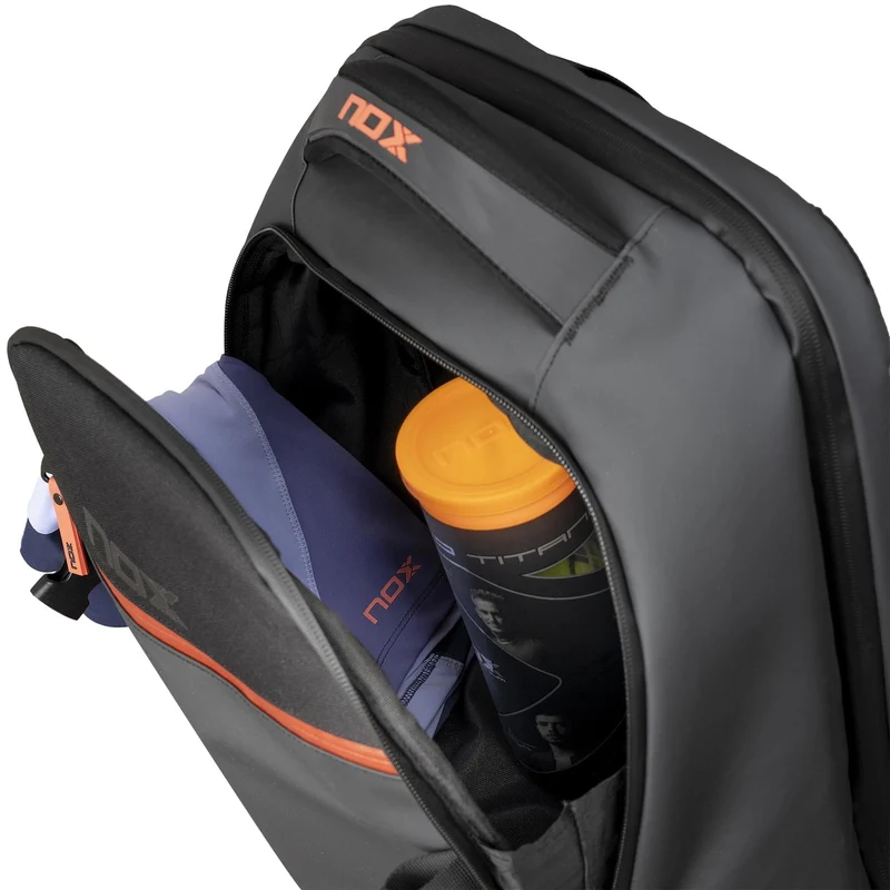 NOX Luxury Open Series Padel Backpack - Black / Red