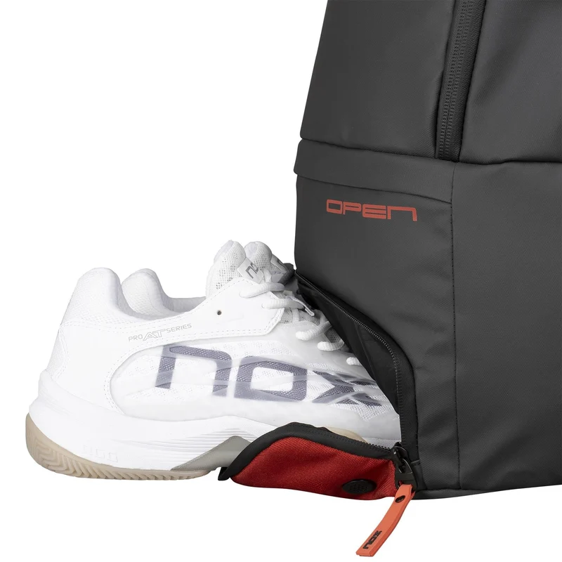 NOX Luxury Open Series Padel Backpack - Black / Red