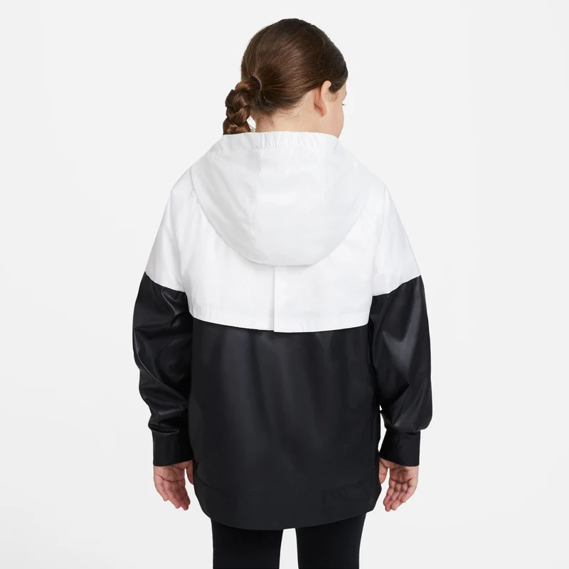 Windrunner Trainingsjacke Mädchen-weiß, schwarz