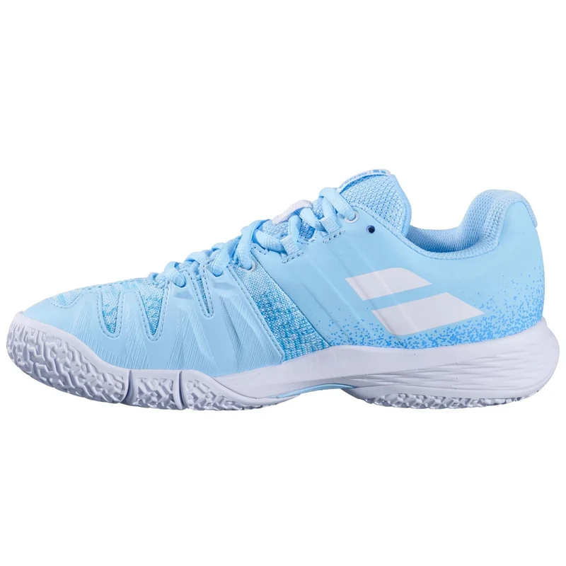 Babolat Sensa Womens Padel Shoes - Sky Blue / Tigerlily