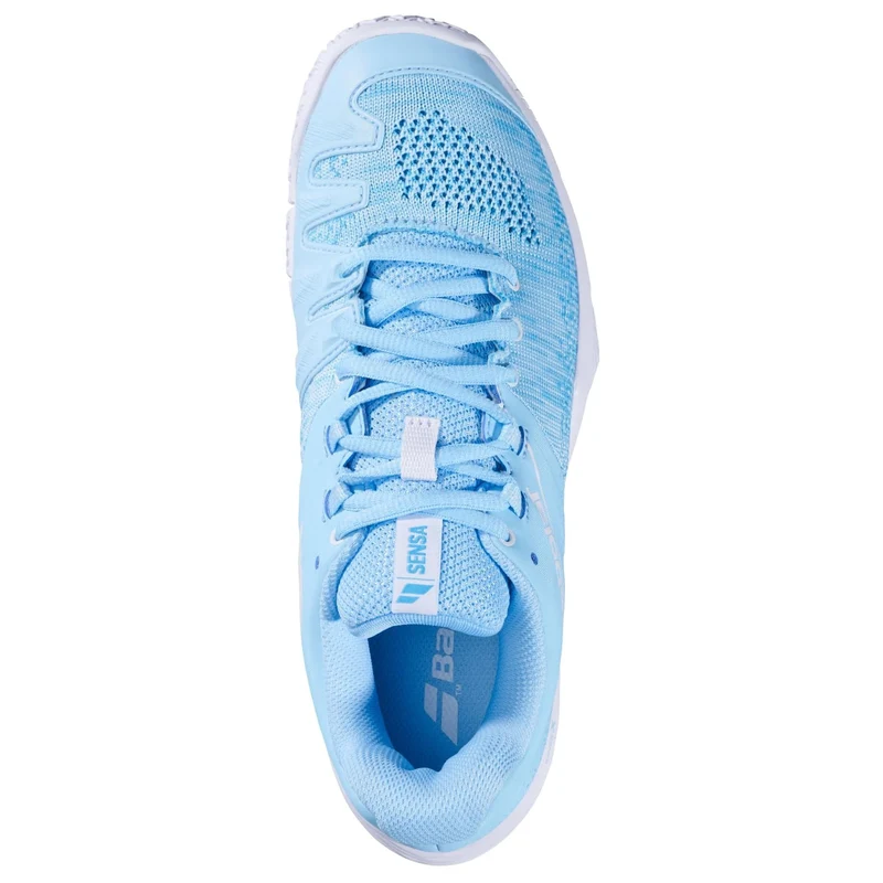 Babolat Sensa Womens Padel Shoes - Sky Blue / Tigerlily