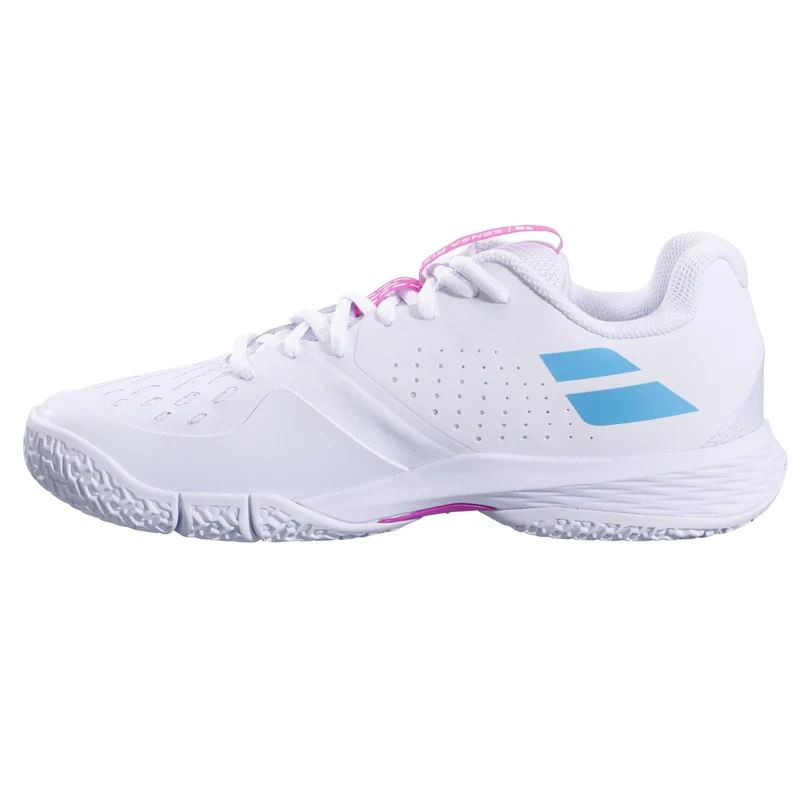 Babolat Sensa Rise Womens Padel Shoes - White / Rhodamine Red