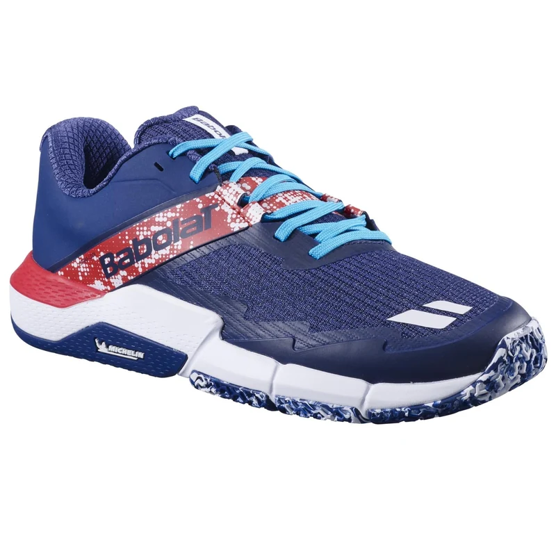 Babolat Movea 2 Mens Padel Shoes - Dark Blue / Chilli Red