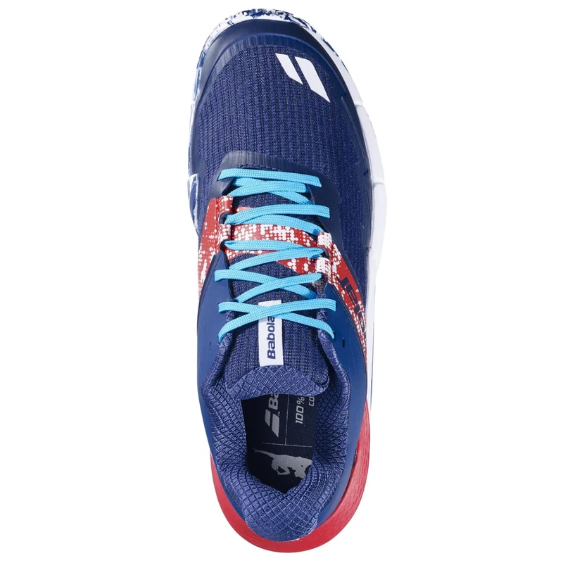 Babolat Movea 2 Mens Padel Shoes - Dark Blue / Chilli Red
