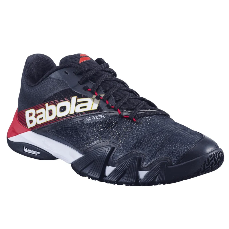 Babolat Jet Premura 2 Mens Padel Shoes - Black / Tomato Red