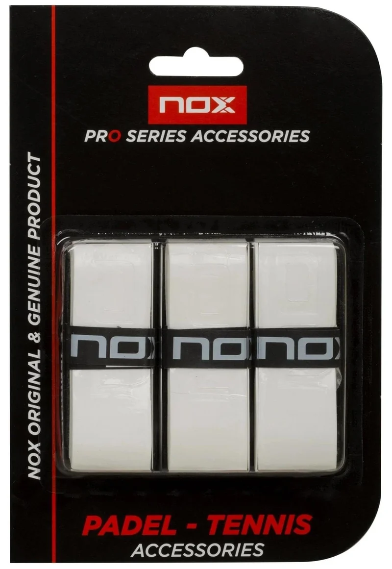 NOX Pro Padel Overgrips - White (3 Pack)