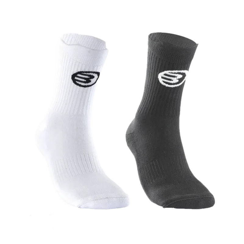 Calcetines Bullpadel BP263 Blanco/Negro 2026 (Pack x2)