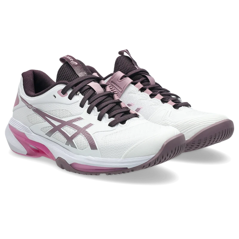 Asics Women's Solution Speed FF 4 Tennis Shoes White Dusty Mauve