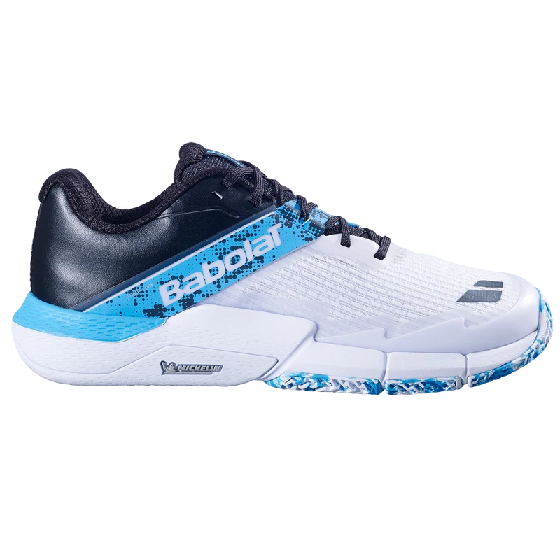 Babolat Men's Movea 2 Padel Shoes White Cyan Blue
