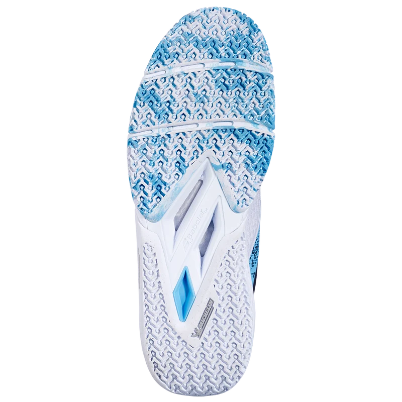 Babolat Men's Movea 2 Padel Shoes White Cyan Blue
