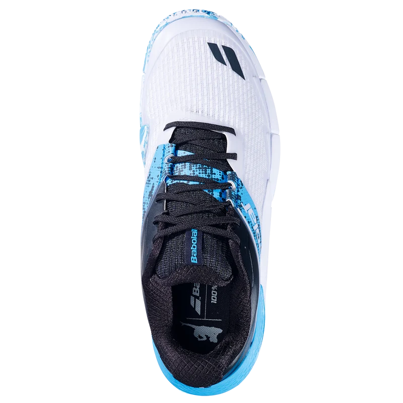 Babolat Men's Movea 2 Padel Shoes White Cyan Blue
