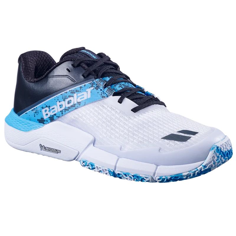 Babolat Men's Movea 2 Padel Shoes White Cyan Blue