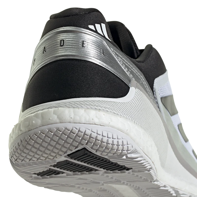 Adidas Men's Crazyquick Boost Padel Shoes White Light Grey