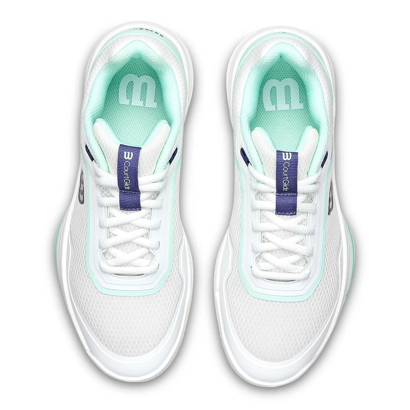 Wilson Women's Courtglide Tennis Shoes White Bay Skipper Blue